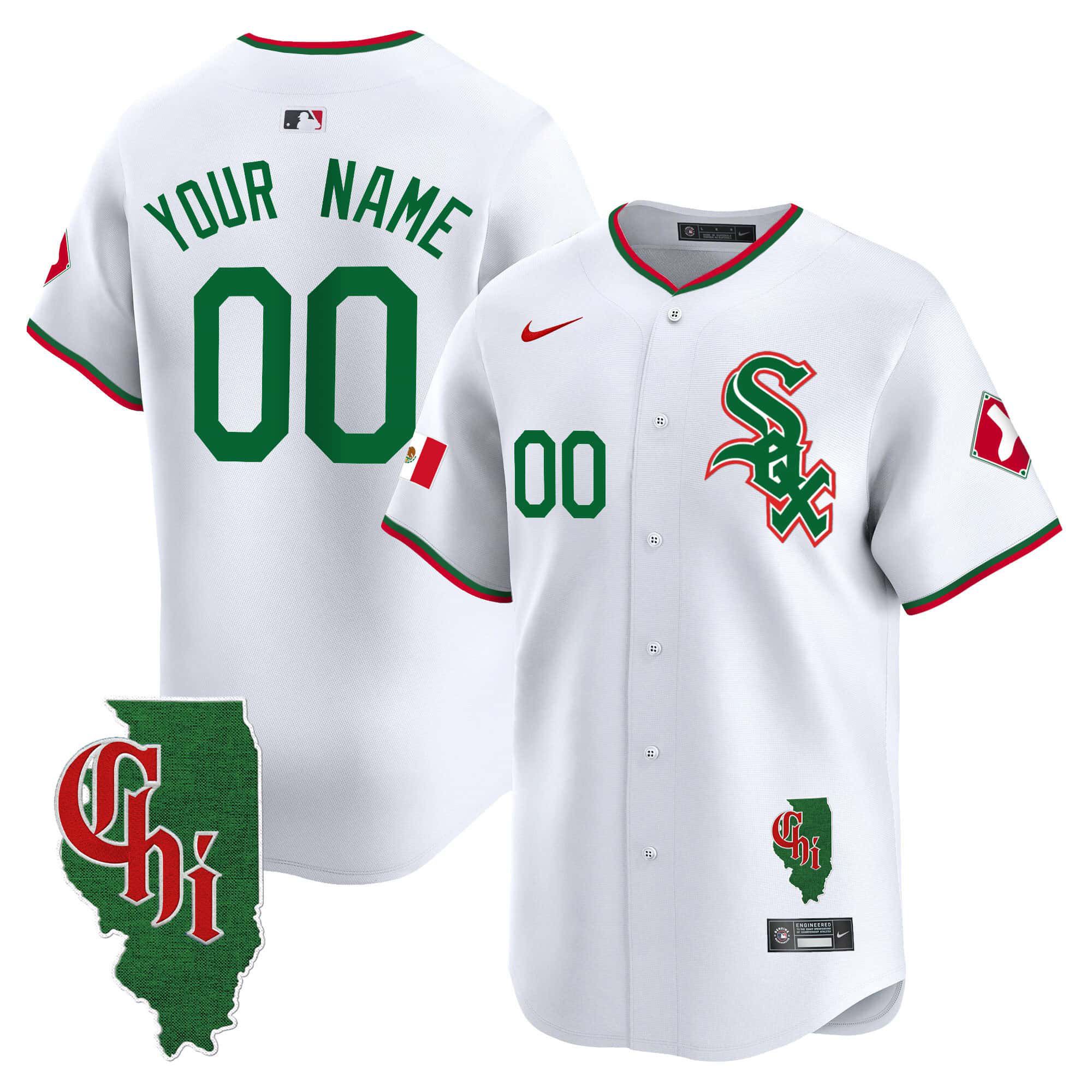 Men Chicago White Sox White 2024 Nike Mexico Vapor Premier Limited Custom MLB Jersey style 1